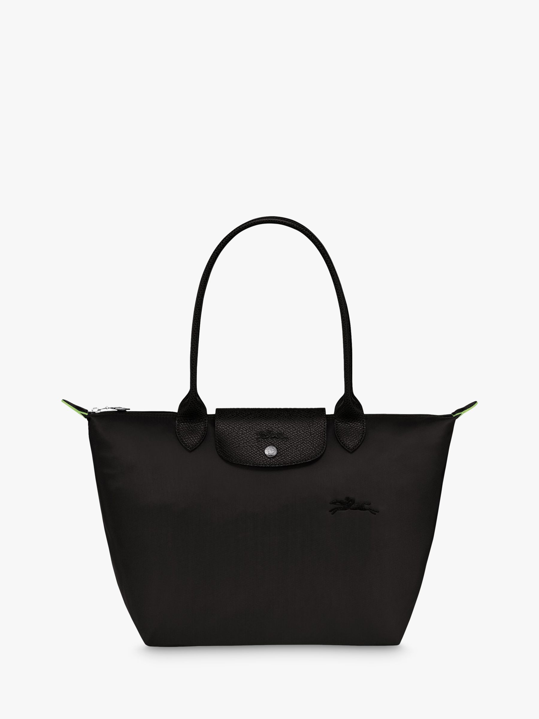 Longchamp Le Pliage Green Recycled Canvas Small Shoulder Bag, Black at ...