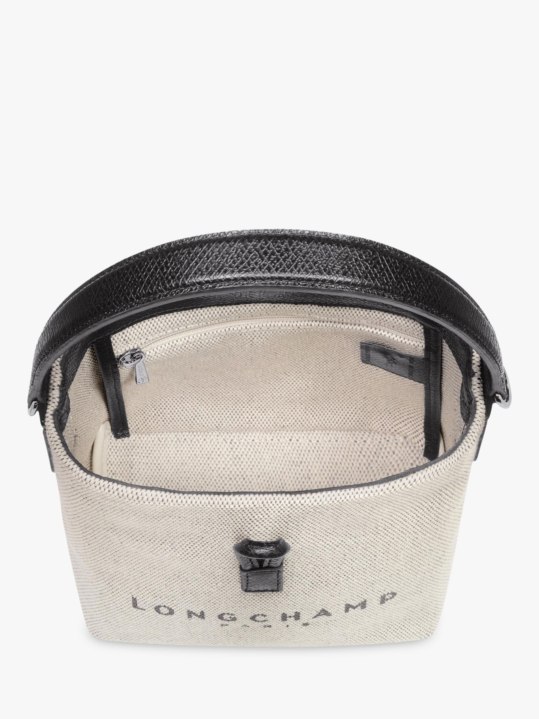 Longchamp Roseau Large Canvas Shopper Bag, Ecru at John Lewis