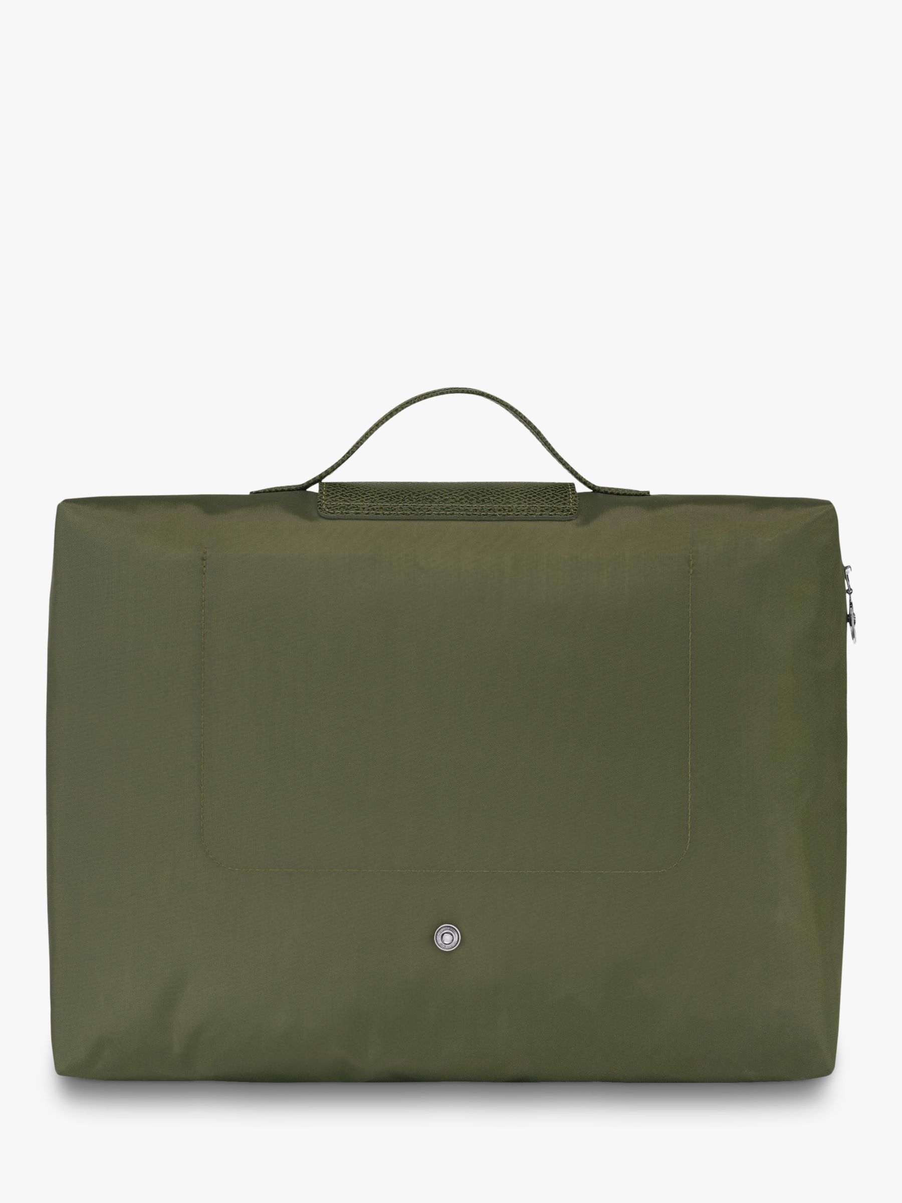 Longchamp Le Pliage Green Recycled Canvas Briefcase, Forest