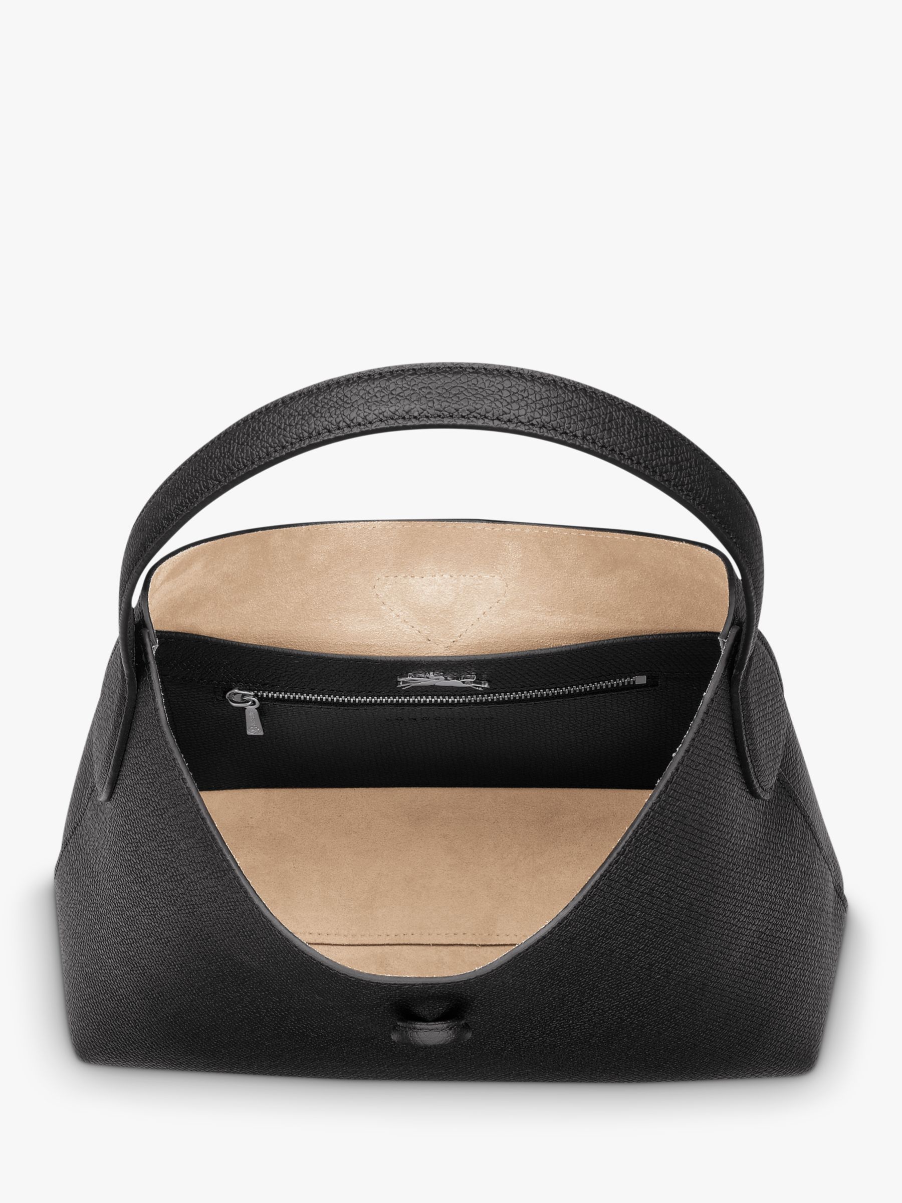 Roseau leather crossbody bag Longchamp Beige in Leather - 36251307