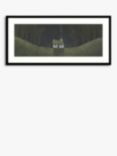 Geoff Beckett - 'Croft Cottage' Framed Print & Mount, 49.5 x 104.5cm, Green/Multi