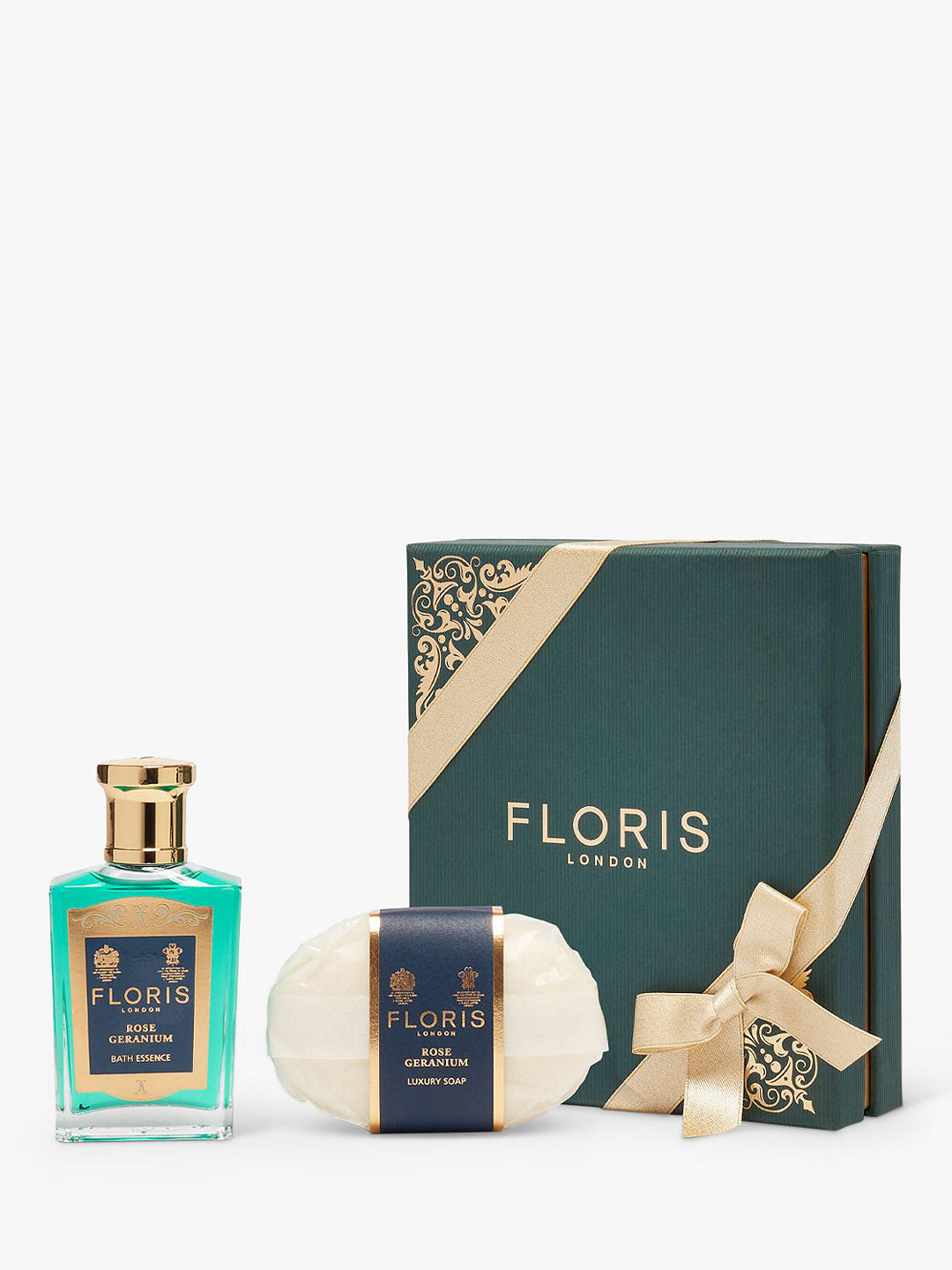Floris Rose Geranium Bath Essentials Bodycare Gift Set 1