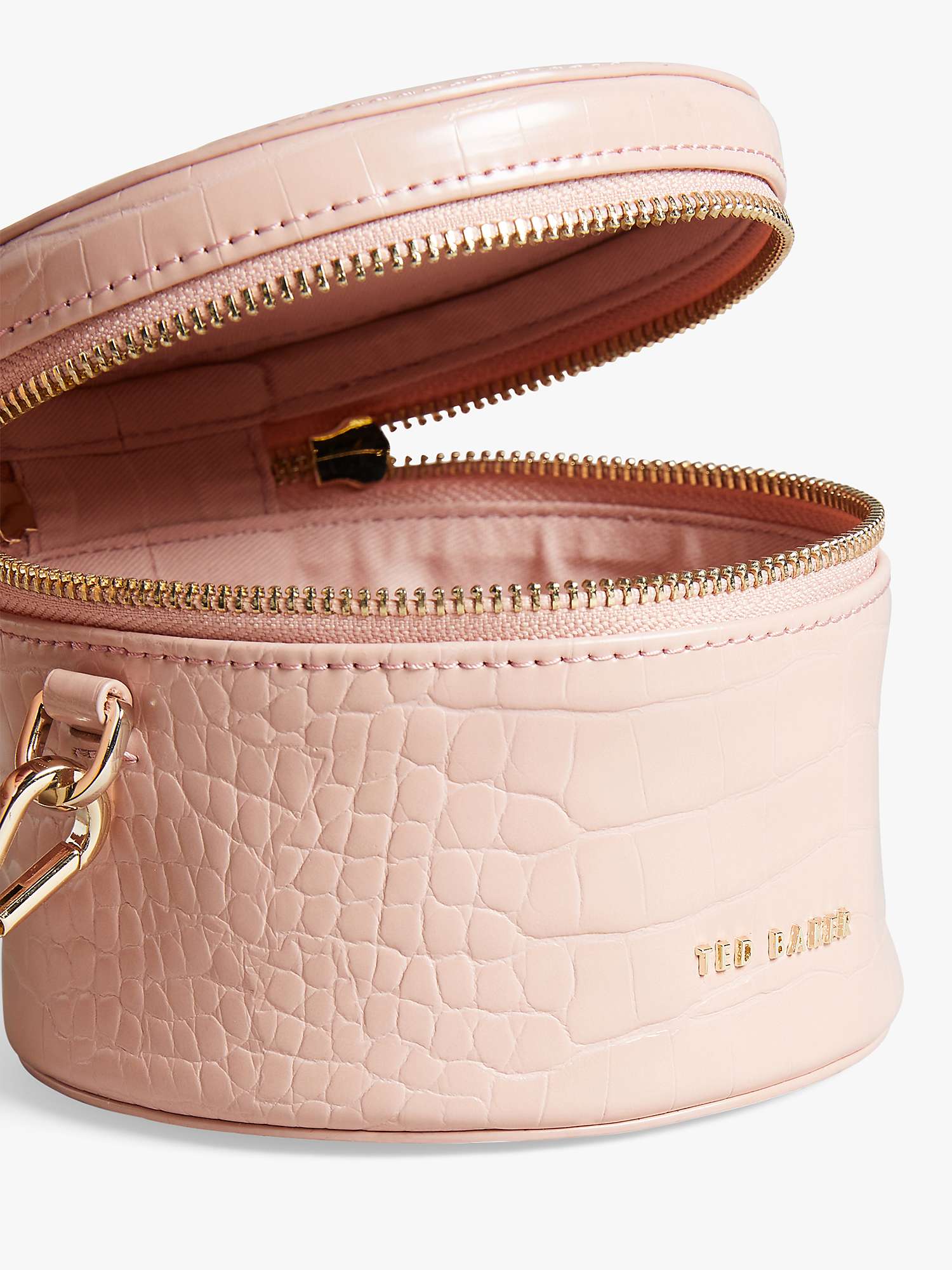 Womens Bags Makeup bags and cosmetic cases Pink Ted Baker Synthetic Mini Zipped Jewellery Box in Pale Pink 