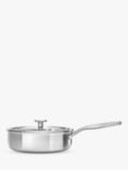 KitchenAid Multi-Ply Stainless Steel Saute Pan & Lid, 24cm