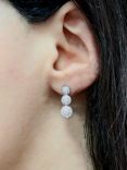 E.W Adams 18ct White Gold Diamond Descending Circles Drop Earrings