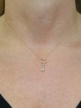 London Road 9ct Yellow Gold Diamond Key Pendant Necklace, Gold