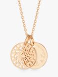 Merci Maman Personalised Cut Out Charm Disc Pendant Necklace