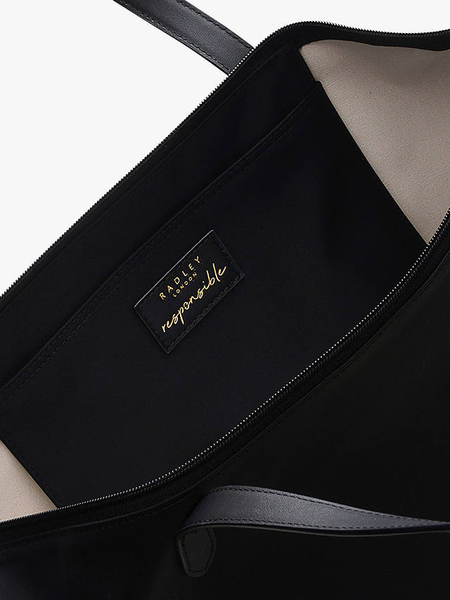 Radley Pocket Essentials Responsible Large Zip Top Tote Bag, Black