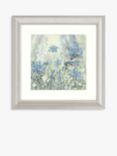 John Lewis Catherine Stephenson 'Powder Blue Flowers 1' Framed Print & Mount, 60.5 x 60.5cm, Blue/Multi