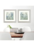 Catherine Stephenson - 'Powder Blue Flowers 1' Framed Print & Mount, 60.5 x 60.5cm, Blue/Multi