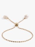 Joma Jewellery Riviera Collection Baroque Pearl Toggle Bracelet, Gold
