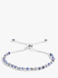Joma Jewellery Bohemia Blue Lace Agate Chain Bracelet, Silver