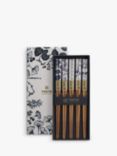 Tokyo Design Studio Flora Japonica Wood Chopsticks, Set of 5, Blue/Natural