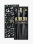 Tokyo Design Studio Wood Chopsticks, Set of 5, Black
