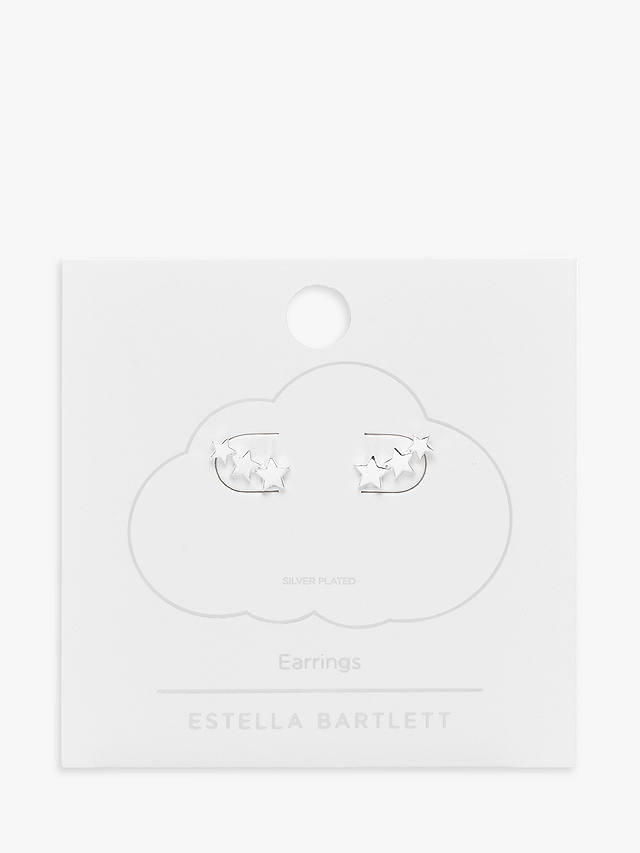 Estella Bartlett Crawler Star Stud Earrings, Silver