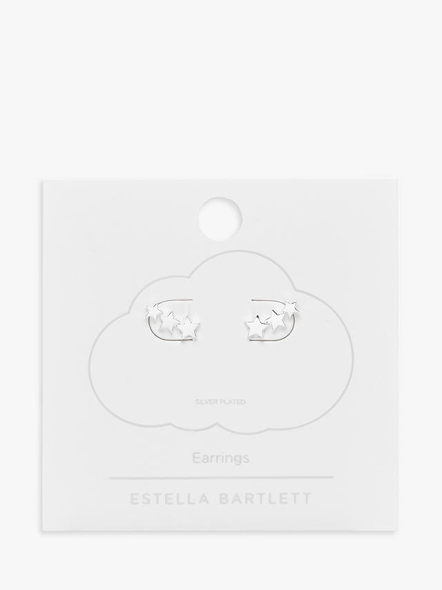 Estella Bartlett Crawler Star Stud Earrings, Silver