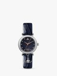 Vivienne Westwood VV108SLDBL Women's Trafalgar Swarovski Crystal Leather Strap Watch, Navy