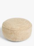 John Lewis Jute Effect Outdoor Low Pouffe, Natural