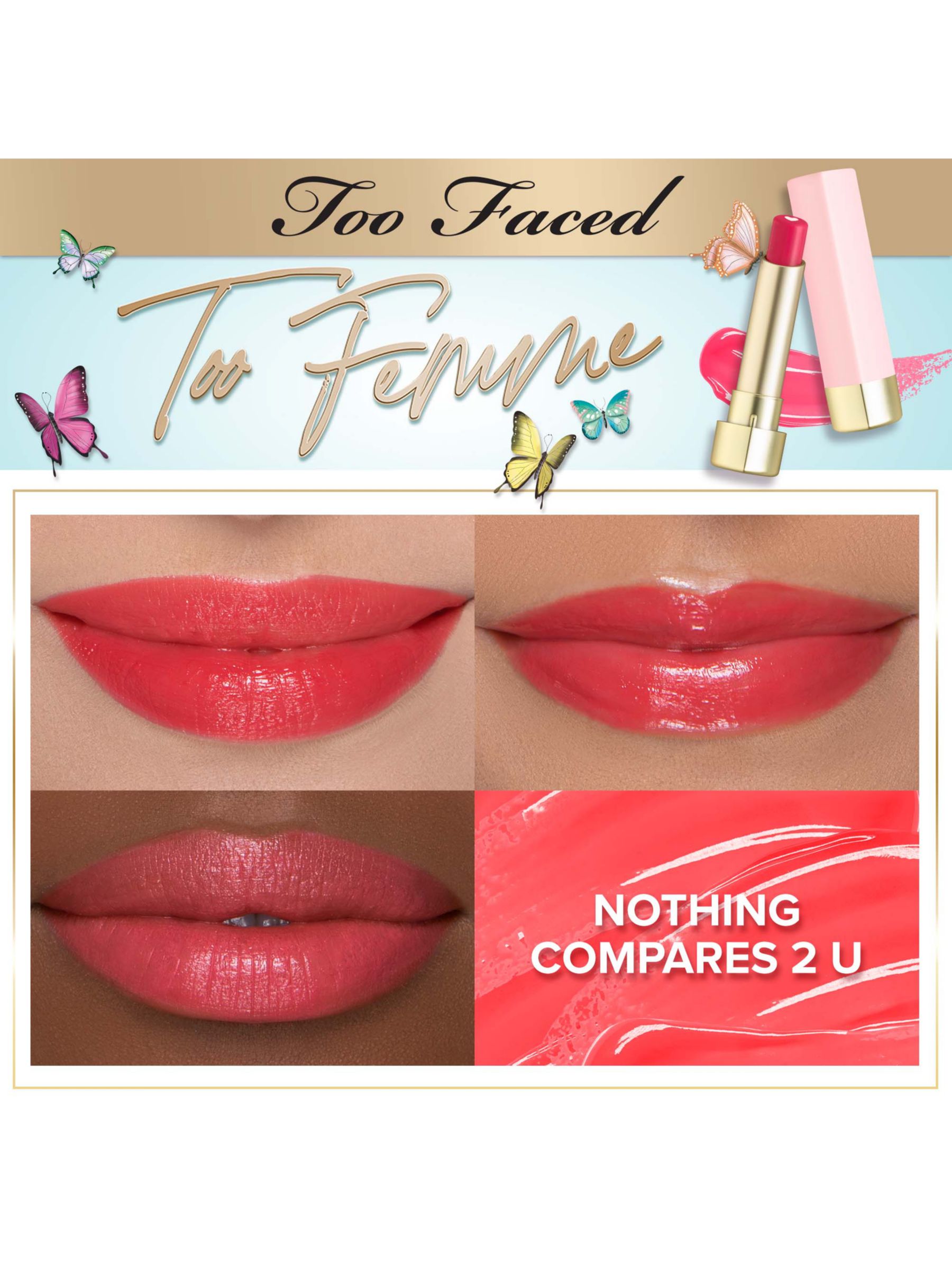 Too Faced Too Femme Heart Core Lipstick, Nothing Compares 2 U 4
