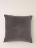 Truly Velvet Square Cushion, Charcoal