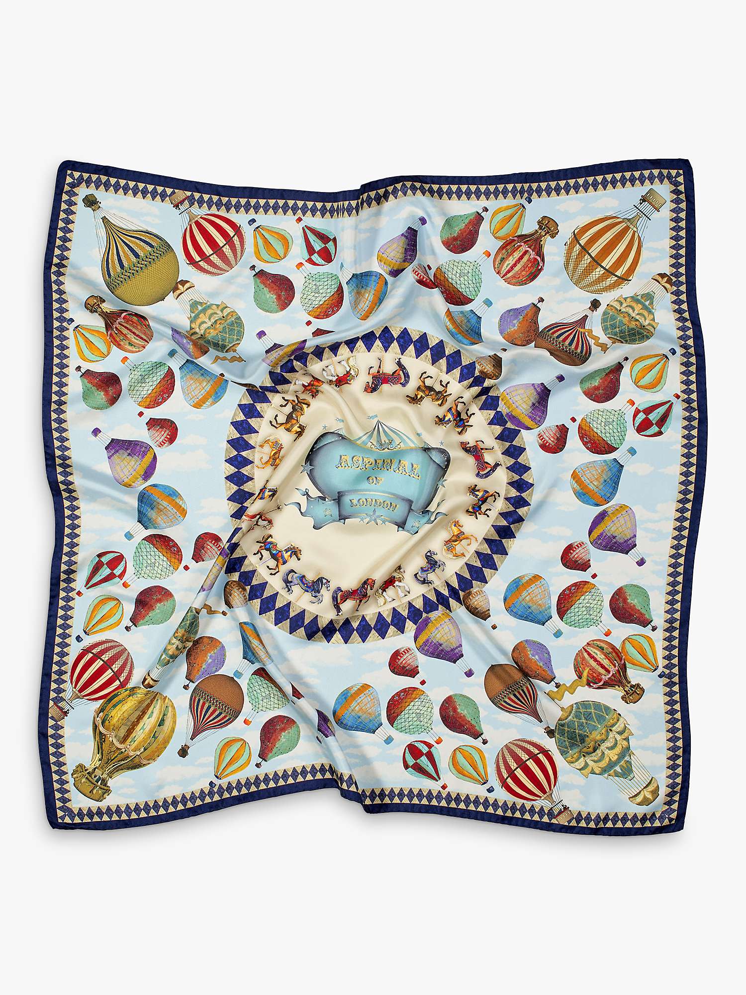 Buy Aspinal of London Hot Air Balloon Silk Square Scarf Online at johnlewis.com