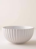 Truly Stoneware Fluted Serve Bowl, 22cm, Pale Grey