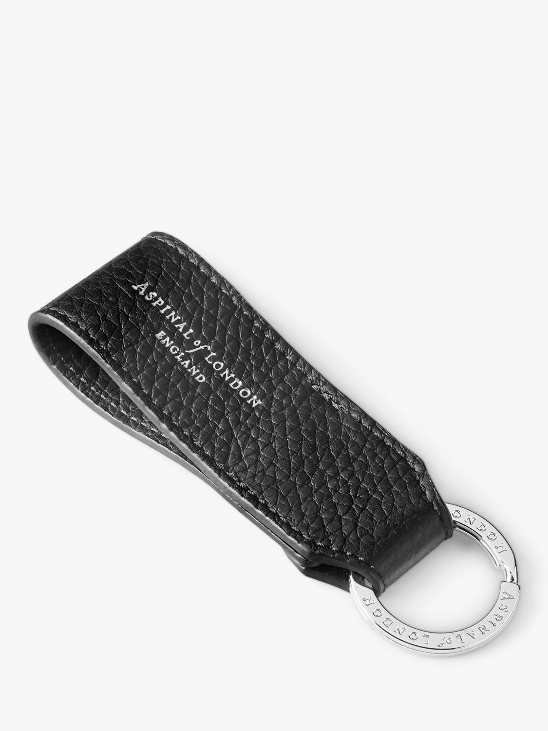Buy Aspinal of London Small Pebble Leather Loop Keyring Online at johnlewis.com
