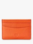 Aspinal of London Pebble Leather Slim Credit Card Case, Marmalade