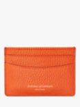 Aspinal of London Pebble Leather Slim Credit Card Case, Marmalade