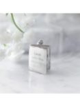Under the Rose Personalised Tiny Book Locket Pendant Necklace, Silver