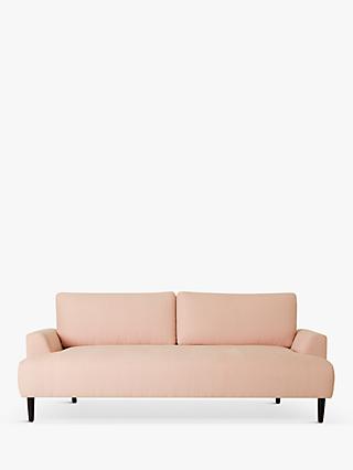 Model 05 Range, Swyft Model 05 Large 3 Seater Sofa, Pink Linen