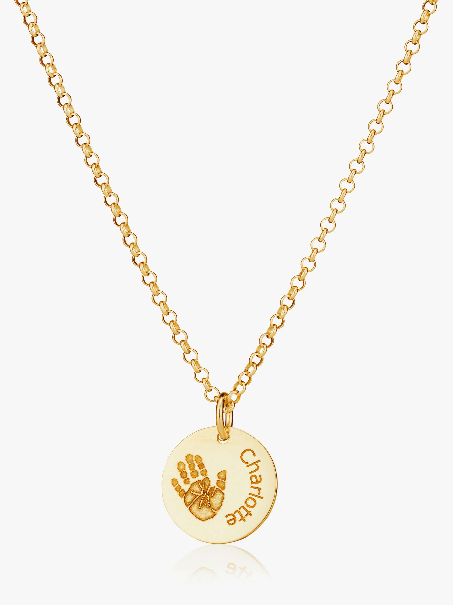 Buy Under the Rose Personalised Hand or Foot Print Pendant Necklace Online at johnlewis.com