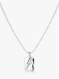 Under the Rose Personalised Lightening Bolt Pendant Necklace, Silver