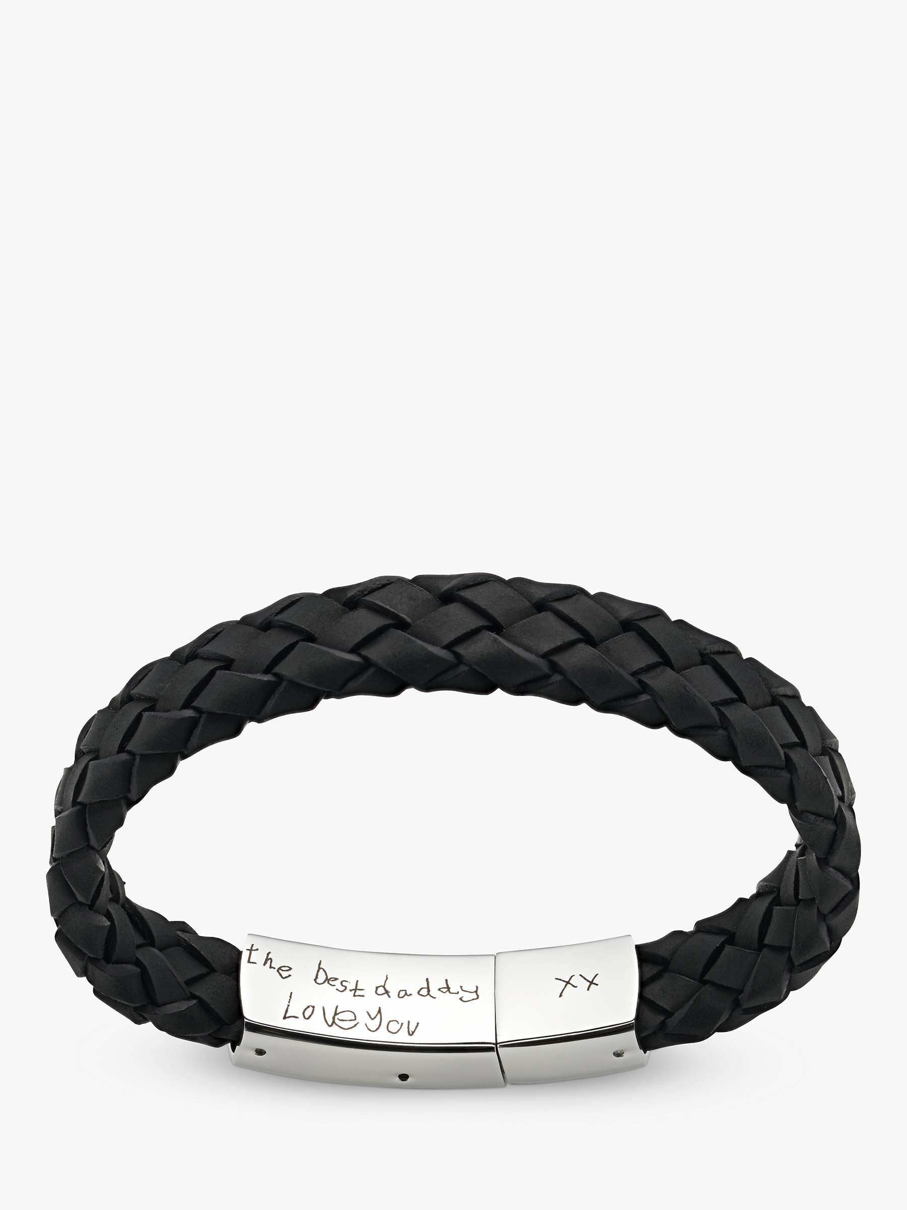 Buy Under the Rose Personalised Men's Woven Leather Bracelet Online at johnlewis.com