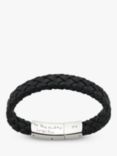 Under the Rose Personalised Men's Woven Leather Bracelet