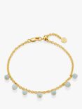 Under the Rose Birthstone Aquamarine Chain Bracelet, Gold