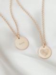 Under the Rose Personalised Fingerprint Heart Pendant Necklace