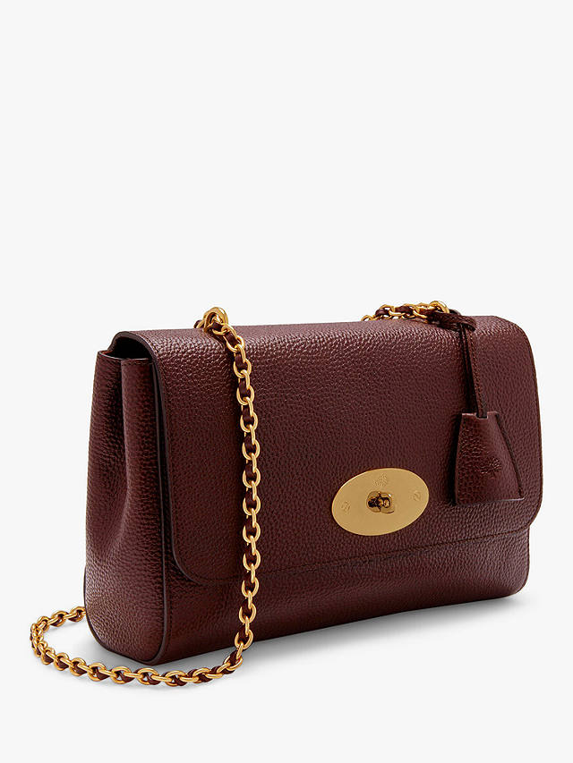 Mulberry Medium Lily Classic Grain Leather Shoulder Bag, Oxblood