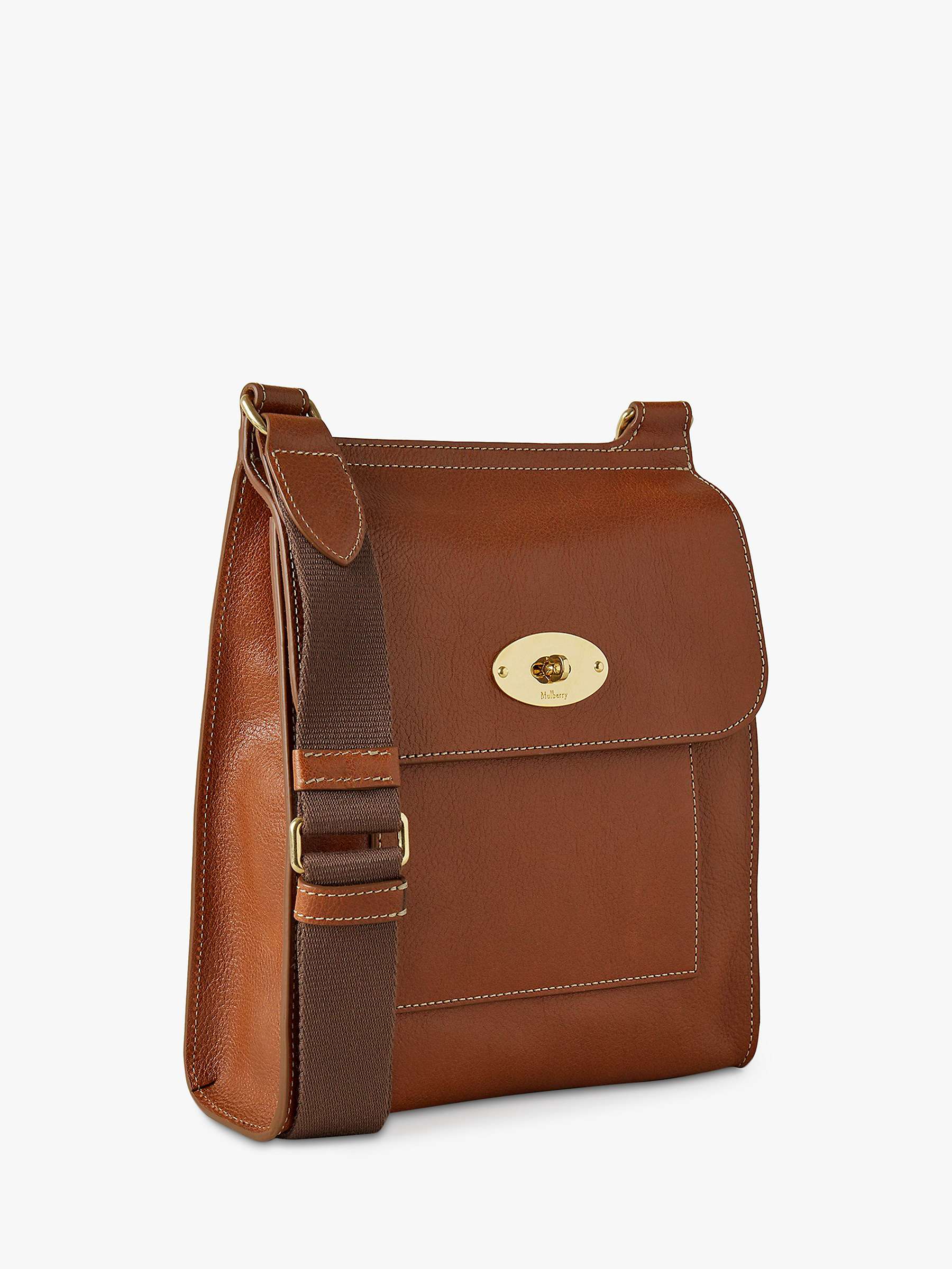 Buy Mulberry Antony Natural Vegetable Tan Leather Messenger Bag Online at johnlewis.com