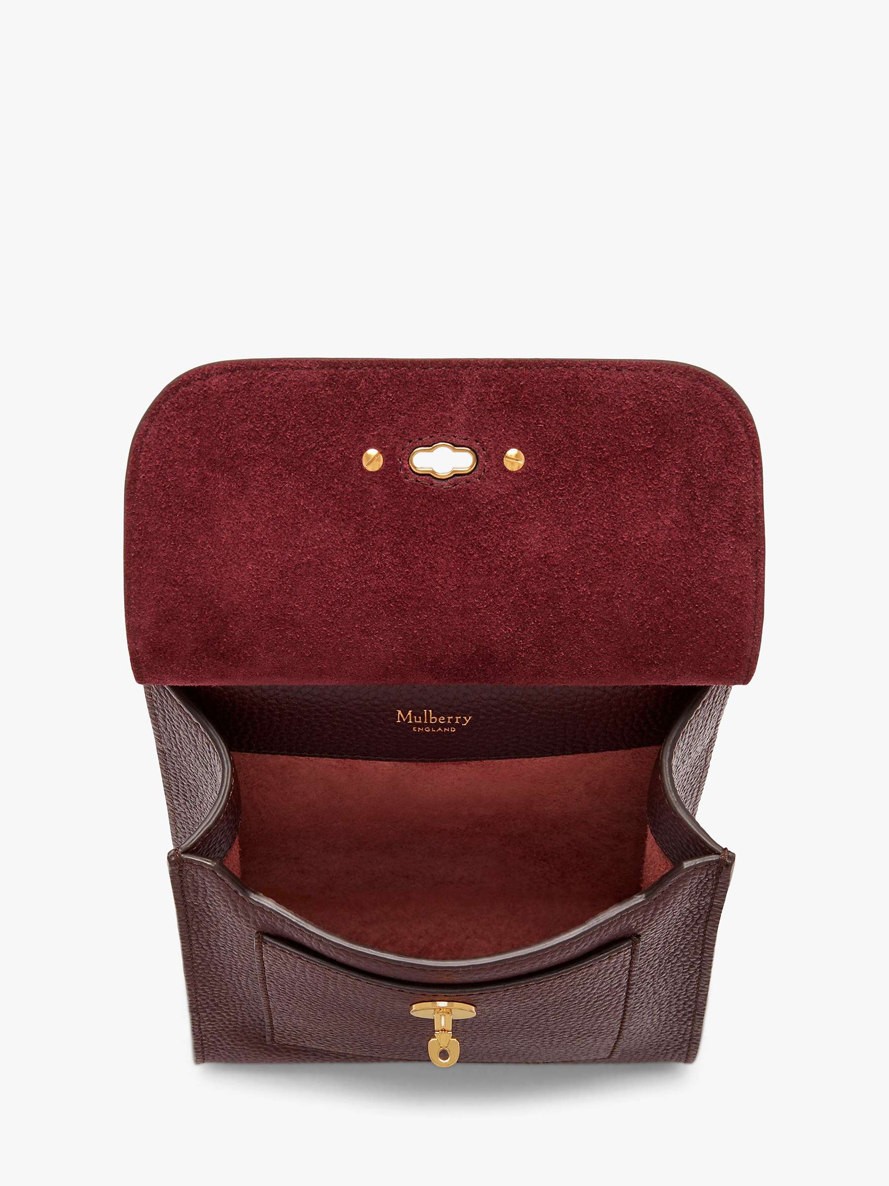 Mulberry Small Antony Classic Grain Leather Satchel, Oxblood at