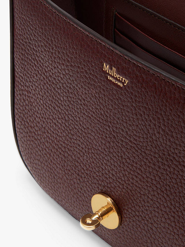 Mulberry Small Darley Classic Grain Leather Satchel Bag, Oxblood at ...