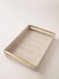 Truly Faux Shagreen Rectangular Tray, 50cm, Ivory