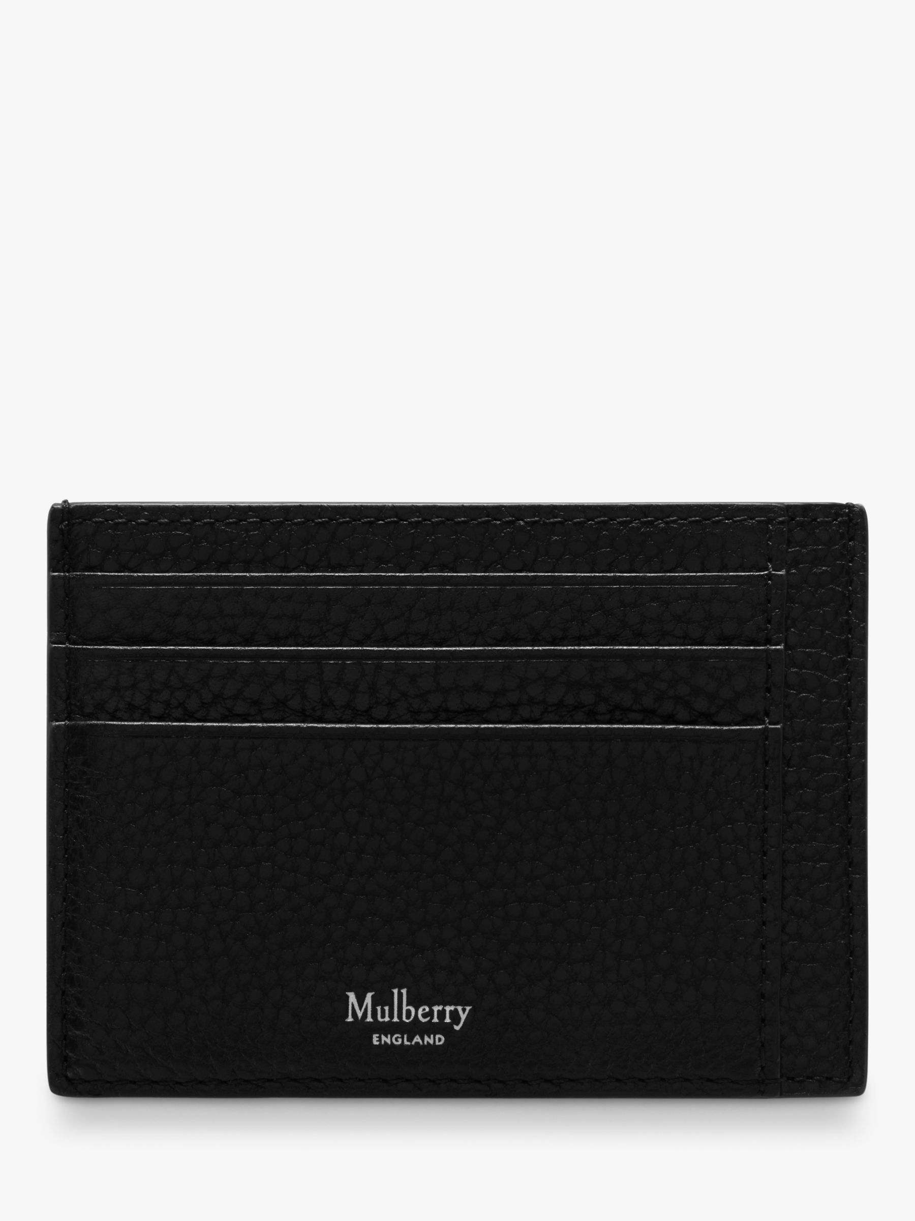 Mulberry Small Classic Grain Leather Card Holder, Black