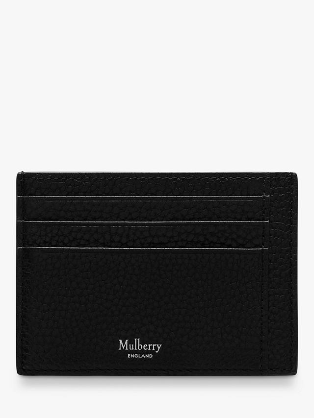 Mulberry Small Classic Grain Leather Card Holder, Black