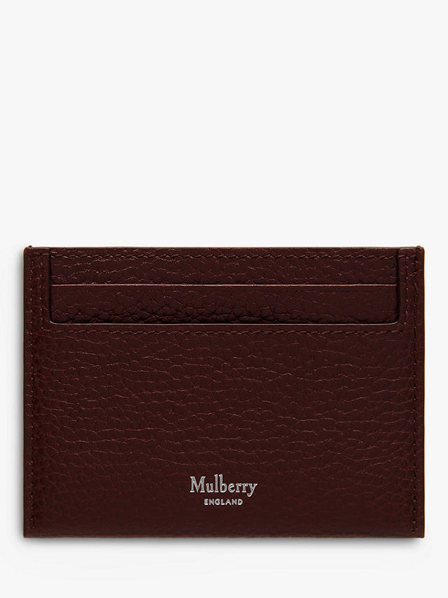 Mulberry Continental Small Classic Grain Leather Credit Card Slip, Oxblood