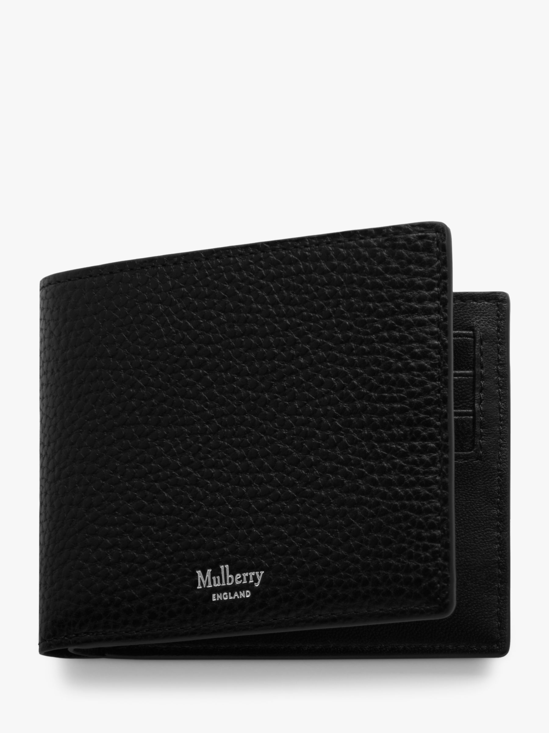 Mulberry Eight Card Small Classic Grain Leather Wallet, Black