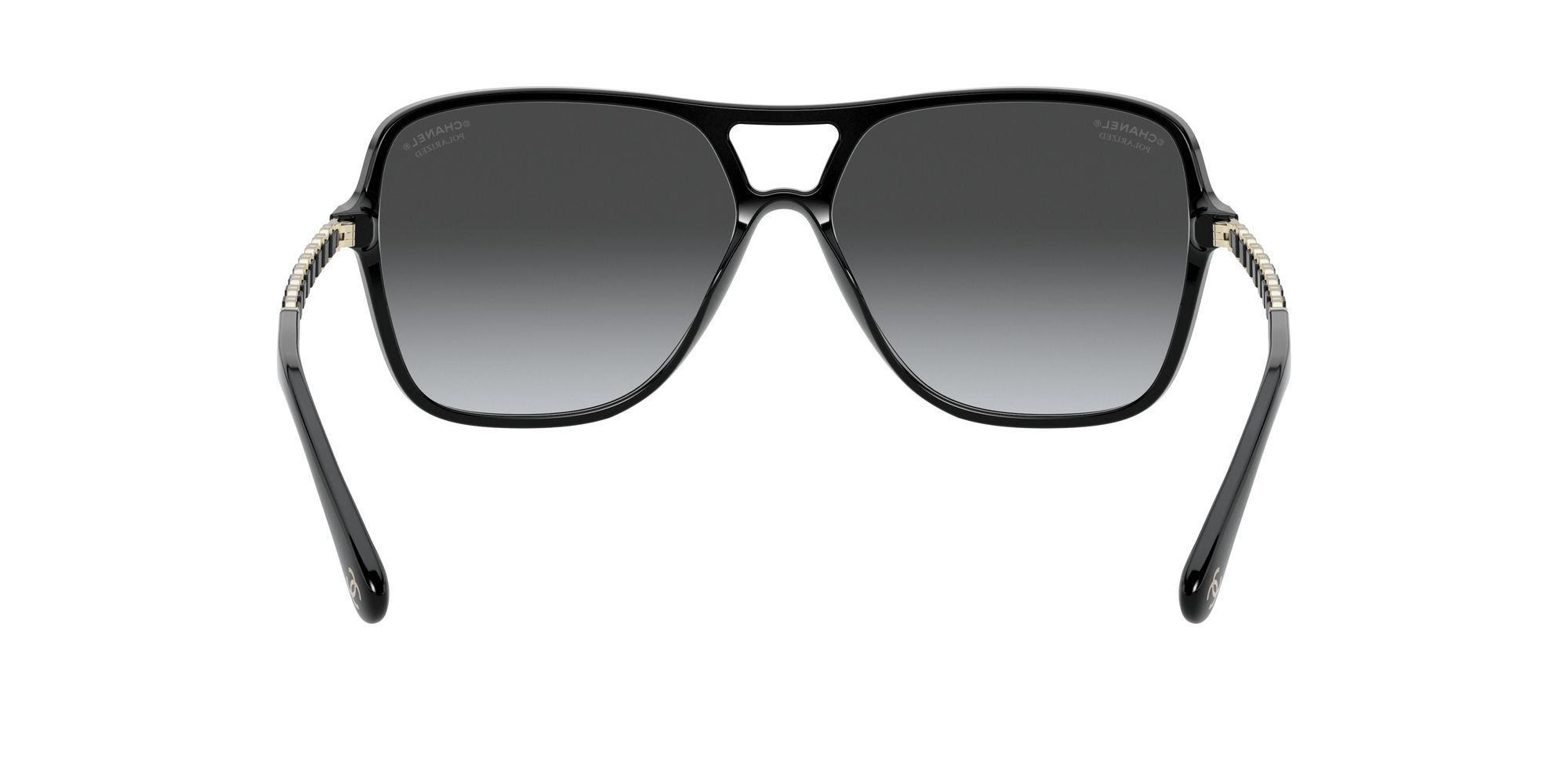 CHANEL Square Sunglasses CH5439Q Black/Grey Gradient at John Lewis &  Partners