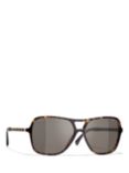 CHANEL Square Sunglasses CH5439Q Dark Havana/Brown