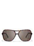 CHANEL Square Sunglasses CH5439Q Dark Havana/Brown