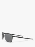 Oakley OO4142 Men's Ejector Prizm Rectangular Sunglasses, Satin Black/Grey